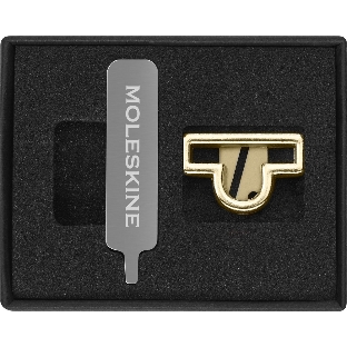 Шильд-символ Moleskine Zodiac Весы, металл, золотистый, коробка с европодвесом, PINLIBRAGOLD