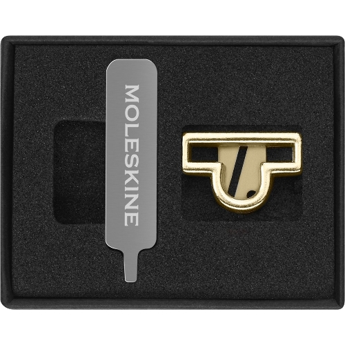 Шильд-символ Moleskine Zodiac Весы, металл, золотистый, коробка с европодвесом, PINLIBRAGOLD