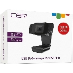 Веб-камера CBR CW 855FHD Black 1920x1080, 30 кадр/с, USB 2.0 Type-A, микрофон, фиксированная фокусировка, угол обзора 75°, крепление на мониторе, кабель 1.8 м