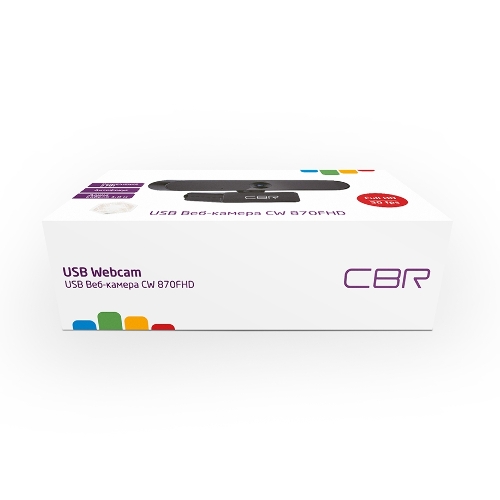 Веб-камера CBR CW 870FHD 1920x1080, 30 кадр/с, USB Type-A, микрофон (шумоподавление), автоматическая фокусировка, универсальное крепление