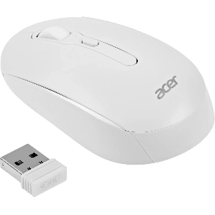 Мышь беспроводная Acer OMR308 белый, 1600 dpi, радиоканал, Bluetooth, USB, кнопки - 4