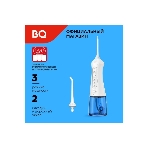 Ирригатор BQ IR001 White-Blue, Мощность: 10 Вт, Портативный, Объем резервуара 300 мл, 2 насадки и дорожный чехол в комплекте, 3 режима работы: Normal (нормальный), Soft (мягкий), Pulse (импульсный), Уровень влагозащиты: IPX7, Давление воды: 140-800 кПа, Число пульсаций: 1200-1600 имп/мин, Аккумулятор Li-ion 1400 мАч, 3.7 В, Время работы от аккумулятора до 60 минут, Время заряда аккумулятора: 4-5 часов, Автоматическое отключение через 2 мин, Вращение насадок на 360°, Съемный резервуар для воды, Индикация зарядки, Шкала уровня воды, USB кабель в комплекте