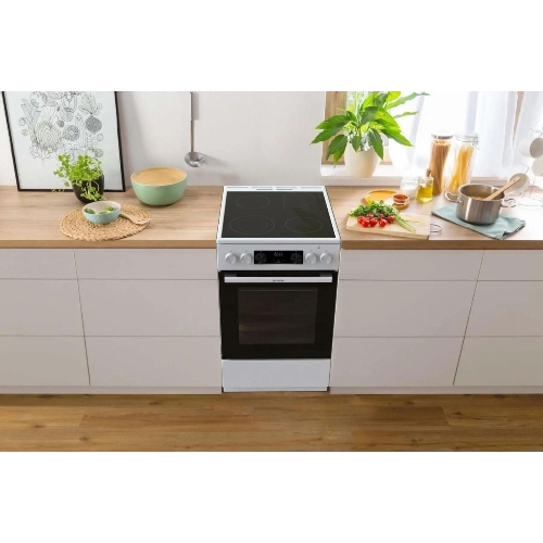 Плита электрическая Gorenje GECS5C70WA белый, конфорок 4 электрических, духовка 70 л, 50 см x 85 см x 59.4 см