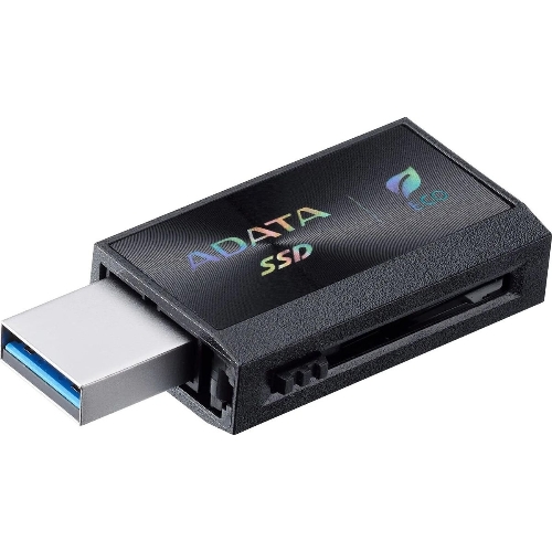 Внешний SSD ADATA SC730, 1TB, USB 3.2 Gen 2 Type-A/Type-C, R/W 600/600, черный