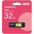 Флешка USB ADATA UC300 (ACHO-UC300-32G-RBK/GN), 32Gb, Type-C USB 3.2, R/W 100/30, черный/зеленый