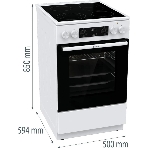 Плита электрическая Gorenje GECS5C70WA белый, конфорок 4 электрических, духовка 70 л, 50 см x 85 см x 59.4 см