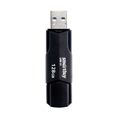 Флешка USB Smartbuy CLUE black (SB128GbCLU-K3), 128Gb, USB 3.1, R/W 40/25, черный