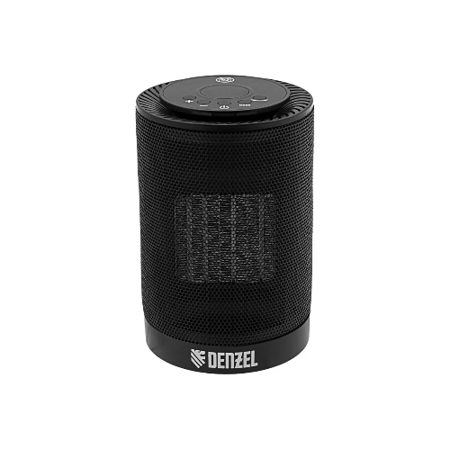 Тепловентилятор керамический Denzel DTFC-1200, черный, 600/1200 Вт, 12 м2, 3 режима, термостат
