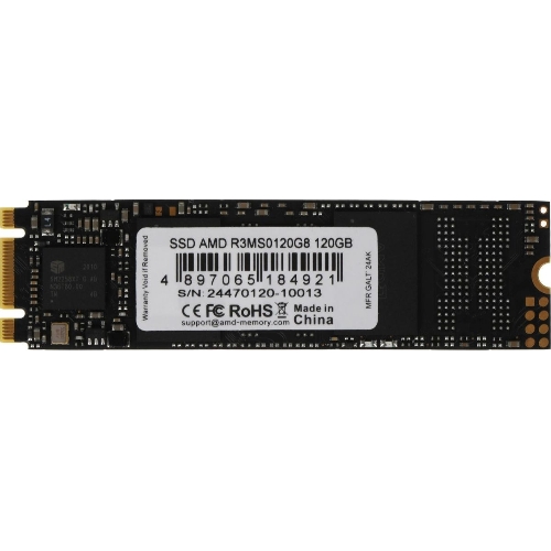 Накопитель SSD AMD Radeon R3MS0120G8, 120Gb, M.2 2280, SATA, R/W 520/450