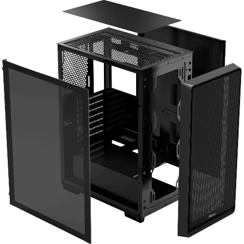 Компьютерный корпус Ocypus Gaммa C60 BK ATX/win/black/no PSU/Tempered Glass