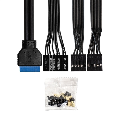 Компьютерный корпус Minitower ExeGate BAA-308MU2-AAA400 (mATX, БП AAA400 с вент. 8см, 1хUSB+2хUSB 3.0, HD Audio, черный)