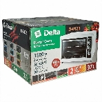 Мини-печь Delta D-0123 серая с тэном повыш. мощности,1300 Вт,37 л,2 нагреват. эл, с термостатом