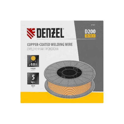 Омедненная проволока Denzel ER70S-6, диам. 0,8 мм, 5 кг, диам. катушки D200
