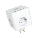 Сетевой фильтр Cablexpert Cube CUBE-4-U4-W, 4 р, 16А, 4хUSB, ур. защиты 2+, белый, коробка