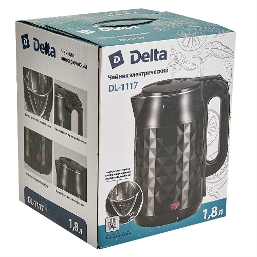 Чайник электрический DELTA DL-1117 черный