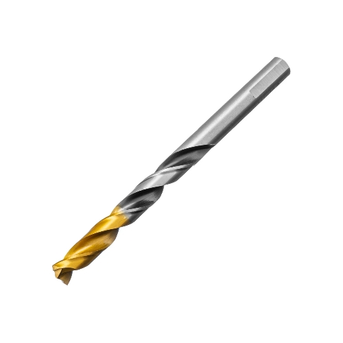Сверло спиральное по металлу Denzel 9 x 125мм, Р6М5, Golden Tip, многогранная заточка