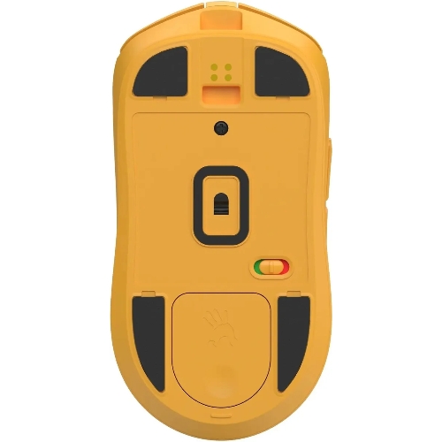 Мышь беспроводная/проводная A4Tech Bloody R72 Ultra Duo желтый, 20000 dpi, USB Type-A/Type-C, радиоканал, кнопки-7