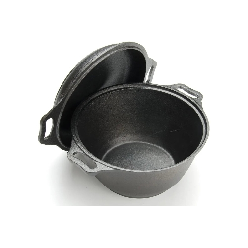 Кастрюля с крышкой-сковородой Mayer&Boch MB 26025 3.0 л, 24 см, чугунная