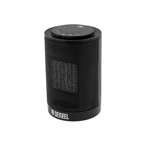 Тепловентилятор керамический Denzel DTFC-1200, черный, 600/1200 Вт, 12 м2, 3 режима, термостат