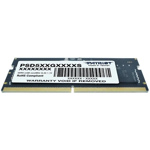 Оперативная память Patriot Signature, DDR5, 8GB (1x8 GB), 5600 MHz, CL46, SO-DIMM