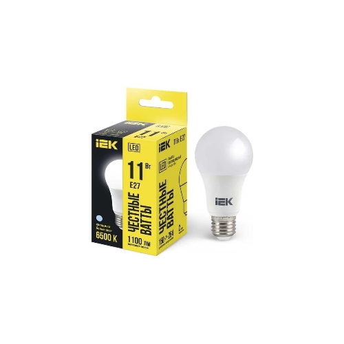 Лампа светодиодная IEK LLE-A60-11-230-65-E27 ECO A60 11Вт грушевидная 230В 6500К E27