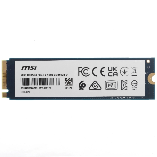 Накопитель SSD MSI PCIE 4.0 NVME M.2 500Gb SPATIUM M450 500Gb V1