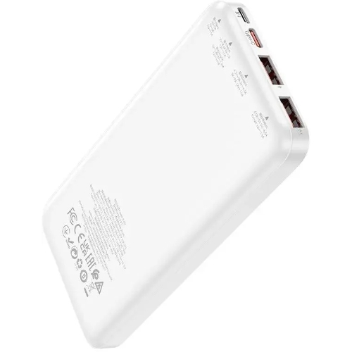 Портативный аккумулятор Hoco J101 Astute 10000mAh QC3.0/PD3.0 22.5W 5A 2xUSB-A/USB-C белый (J101 ASTUTE белый)