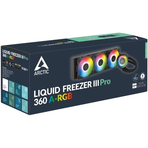 Жидкостная система охлаждения Arctic Cooling Liquid Freezer III Pro 360 ARGB Multi Compatible ACFRE00184A черный 120мм алюминий+медь 3000rpm 4-pin