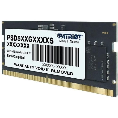 Оперативная память Patriot Signature, DDR5, 8GB (1x8 GB), 5600 MHz, CL46, SO-DIMM