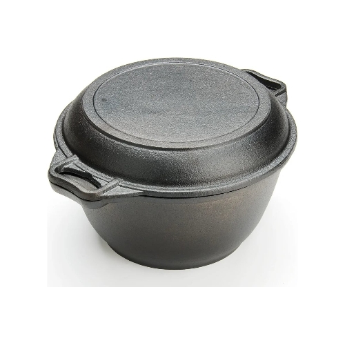 Кастрюля с крышкой-сковородой Mayer&Boch MB 26025 3.0 л, 24 см, чугунная