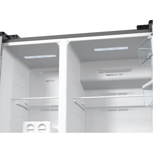 Холодильник Gorenje NRR9185EAXLWD серебристый двухкамерный 353/191л морозилка снизу, No Frost, Side by Side