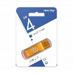 Флешка USB Smartbuy Glossy series Orange (SB4 GbGS-Or), 4Gb, USB 2.0, R/W 25/15, оранжевый