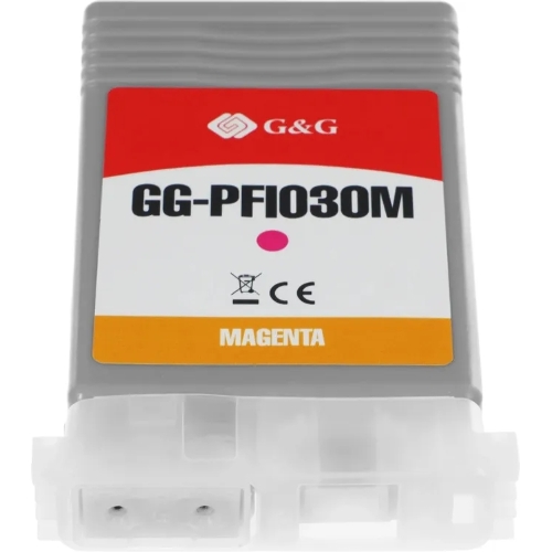 Картридж струйный G&G GG-PFI030M PFI-030M пурпурный (55мл) для Canon imagePROGRAF TA-20/30