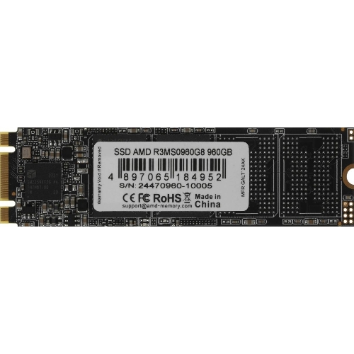 Накопитель SSD AMD Radeon R3MS0960G8, 960Gb, M.2 2280, SATA, R/W 550/500