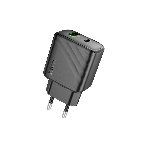 Сетевое зарядное устройство Hoco 30Вт, 3А, QC3.0/PD, 1хUSB, 1хType-C, CS23A, черный, коробка