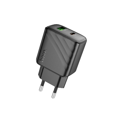 Сетевое зарядное устройство Hoco 30Вт, 3А, QC3.0/PD, 1хUSB, 1хType-C, CS23A, черный, коробка