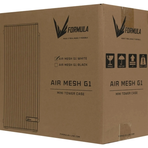 Компьютерный корпус AeroCool/Formula Air Mesh G1 белый без БП mATX 1x80мм 2xUSB 2.0 1xUSB3.1 audio bott PSU