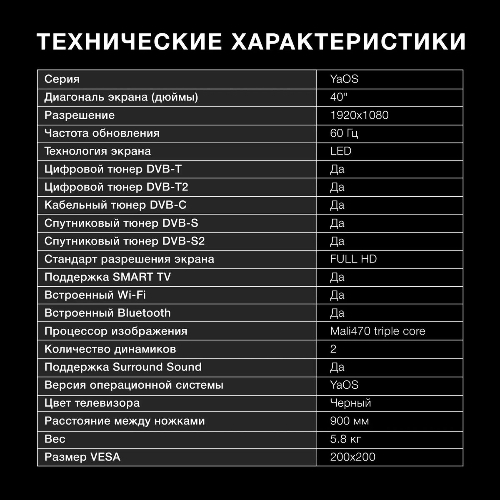 Телевизор Hyundai 40