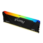Оперативная память Kingston Fury Beast, DDR4, 16GB (1x16GB), 3600MHz, CL18, DIMM, с радиатором, RGB, черный