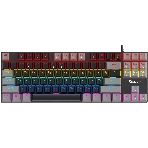 Клавиатура проводная Oklick K600X механическая черный/серый USB Multimedia for gamer LED