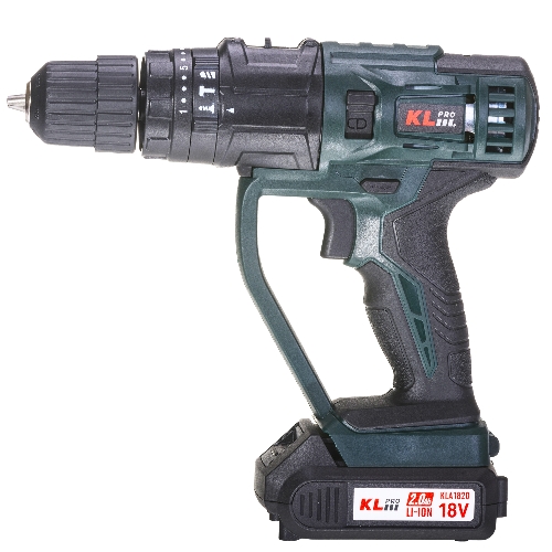 Дрель-шуруповерт Klpro KLMS18-20, 18 В, 2 Ач, 28 Нм, щеточный, ударный