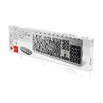 Комплект клавиатура+мышь Smartbuy 233375AG беспроводной, USB, 1600 DPI, серебристый