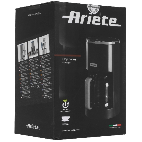 Кофеварка капельная Ariete 00M139401AR0 белый, молотый, 1,2 л., 900 Вт