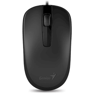 Мышь проводная Genius DX-120 черный, 1000 dpi, USB, кнопки - 3