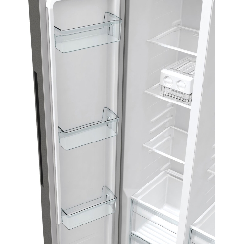 Холодильник Gorenje NRR9185EAXLWD серебристый двухкамерный 353/191л морозилка снизу, No Frost, Side by Side