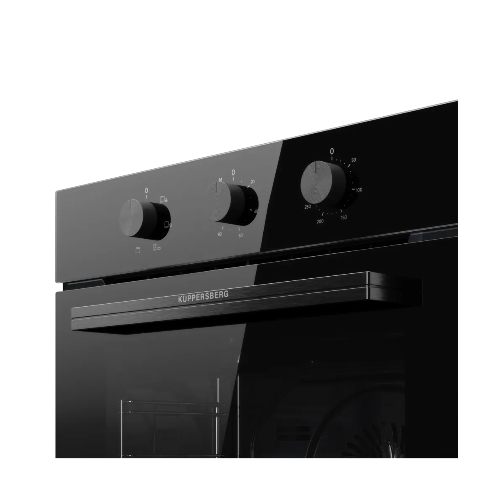 Духовой шкаф Kuppersberg HO 603 Black line, High-Tech, 78 л, поворотное управление, таймер, 6 режимов, макс. температура 310 градусов, цвет черный, цвет фурнитуры черный