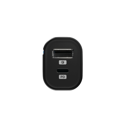 Автомобильное зарядное устройство OLMIO Type-C + USB, 20W, PowerDelivery, QuickCharge3.0, черное
