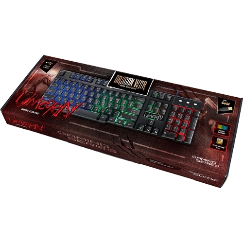 Клавиатура Qumo Dragon War Unicorn K01 проводная, USB Type-A, чёрный