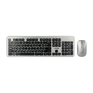 Комплект клавиатура+мышь Smartbuy 233375AG беспроводной, USB, 1600 DPI, серебристый