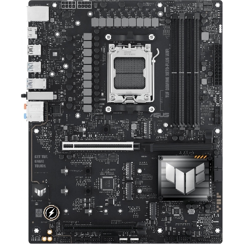 Материнская плата ASUS TUF GAMING X870-PLUS WIFI, AM5, AMD X870, 4xDDR5, 2xSATA, 4xM.2, 1xPCIe 5.0 x16, 1xPCIe 4.0 x4, 1xHDMI, 1xUSB-C 3.2 Gen 2, 1xUSB-C 3.2 Gen 2x2, 2xUSB-C 4.0, 1x 2.5Gb LAN, 1xUSB-A 2.0, 3xUSB-A 3.2 Gen 2, 4xUSB-A 3.2 Gen 1, 5x3.5 мм, Wi-Fi 7, ATX
